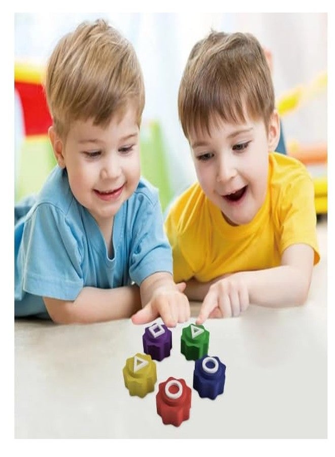 Moira Small Size Silicon Gonggi Traditional Game Set, 5 Colourful Pieces with Tray Stand, Educational Play Toy - Image 4